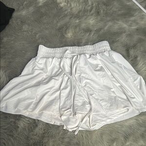 Altar'd State White Skorts with Elastic Waist